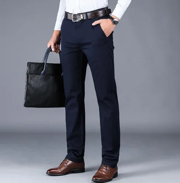 pantalon chino droit bleu marine