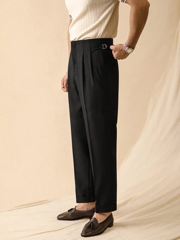 pantalon mode italienne noir