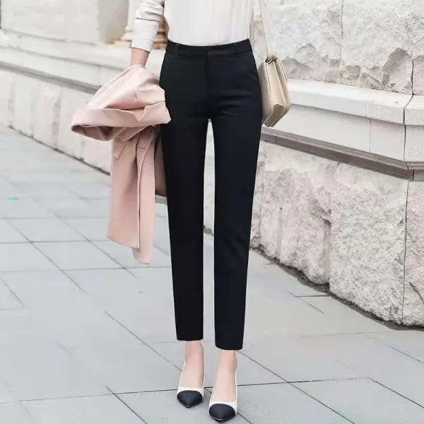 Pantalon cigarette noir