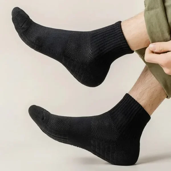 chaussettes de sport en coton noires