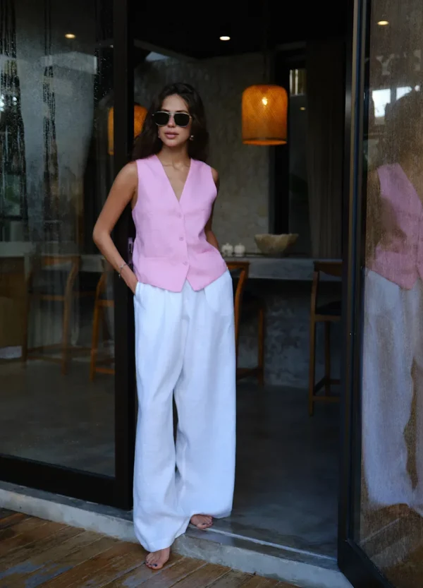 pantalon de travail lin coton