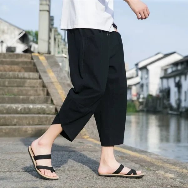 pantalon japonais noir