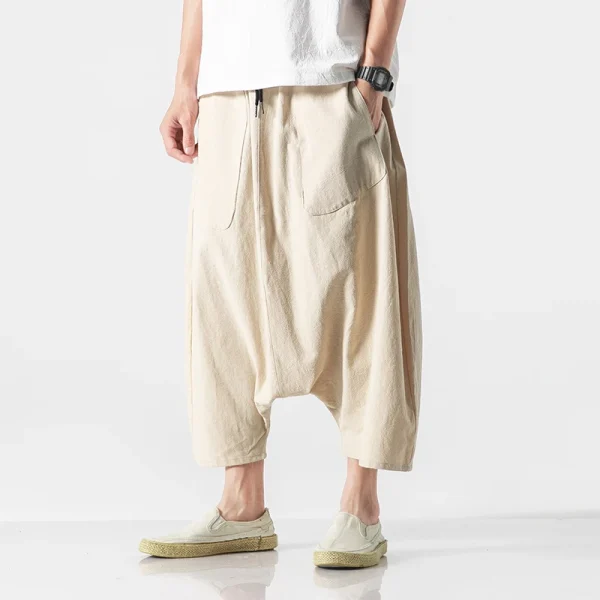 pantalon japonais en lin