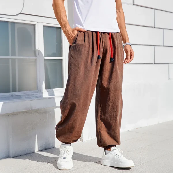 pantalon jogging lin et coton
