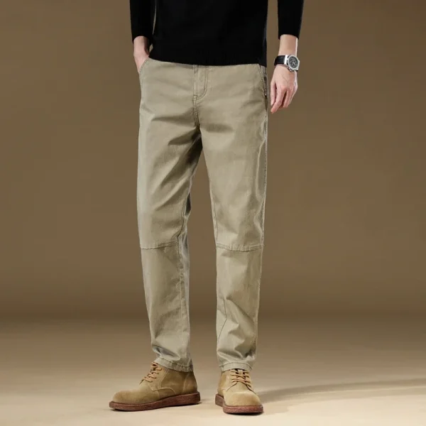 pantalon cargo coton beige