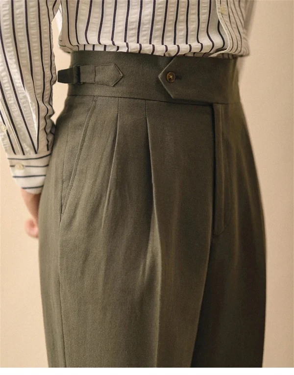 Pantalon de travail habillé en coton vert