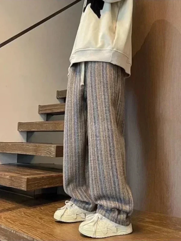 pantalon baggy laine